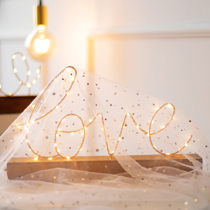 New Products Letter Table Decoration  Love Home LED Art Lights Battery Operate for Night Light and Decoration