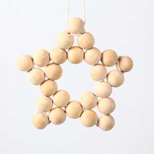 New Style Wooden Bead Pentagram Children Room Decoration Wall Hanging Baby Room Wall Decoration