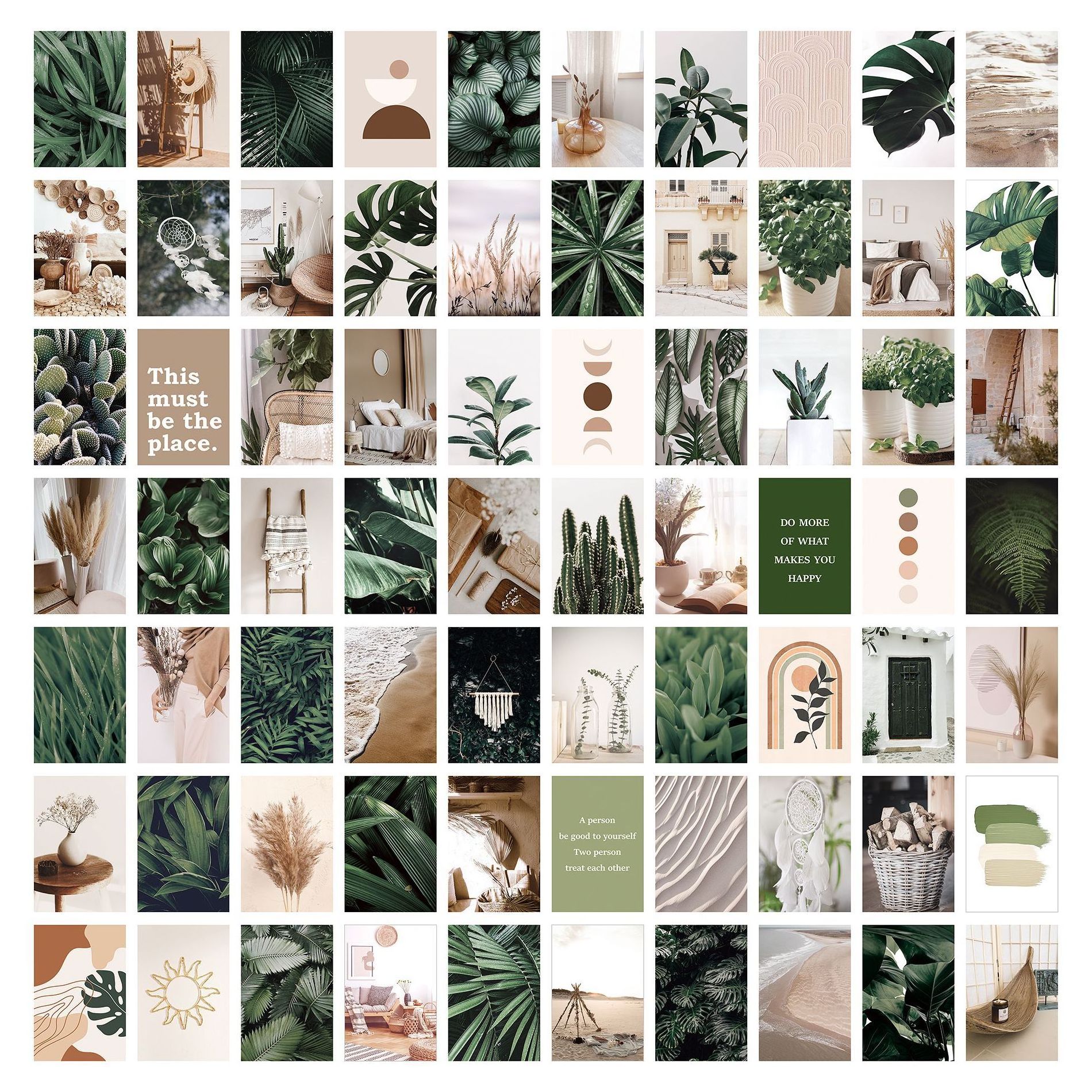 50 Pieces Beige Picture Bedroom Art Photo Aesthetic Wall Collage Kit  Paper Print 4x6 inch