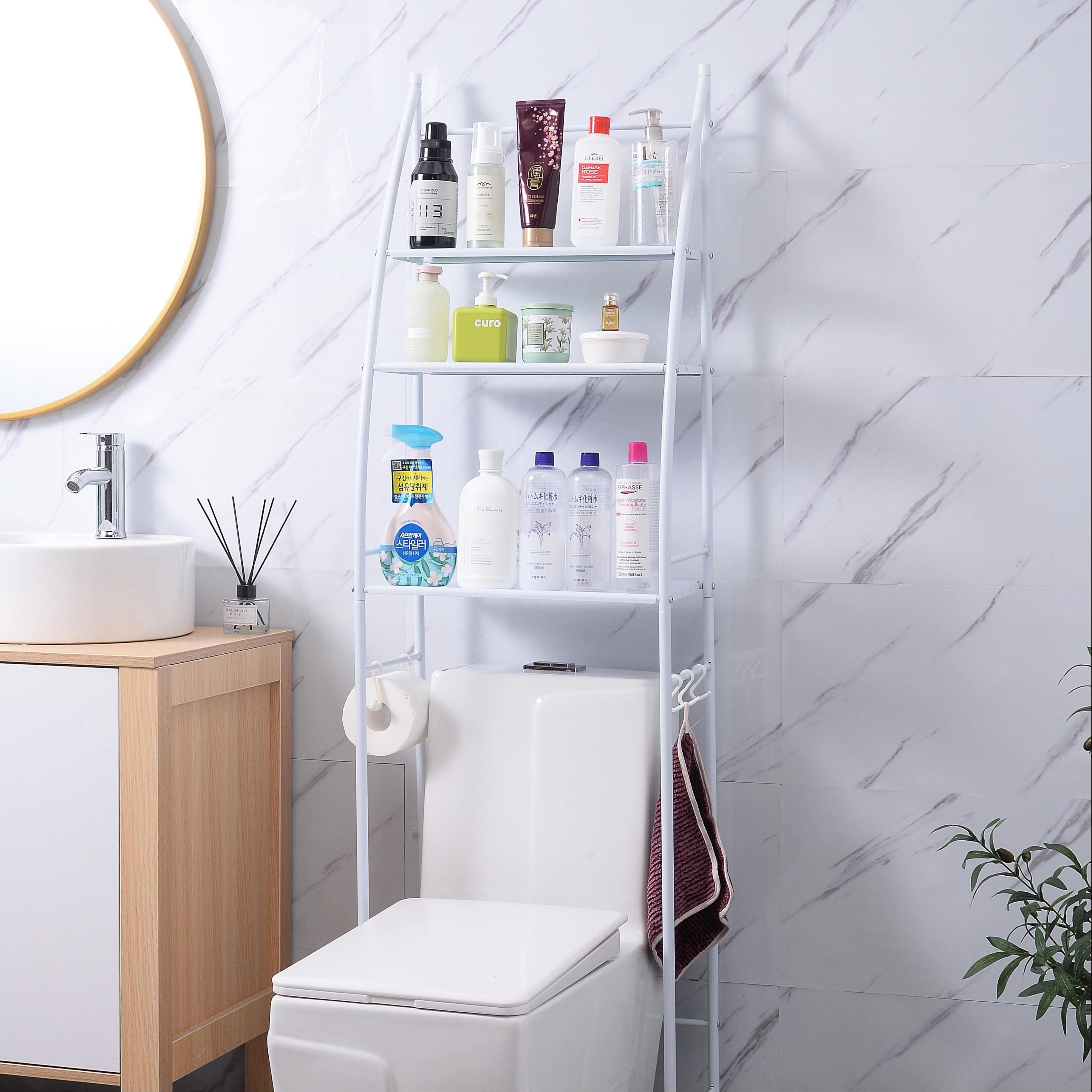 Toilet Washing Machine Rack 9-Tier Magnetic Toilet Wholesale Cosmetic Wall 2023 Shower Latest Bathroom Over Toilet Storage Shelf