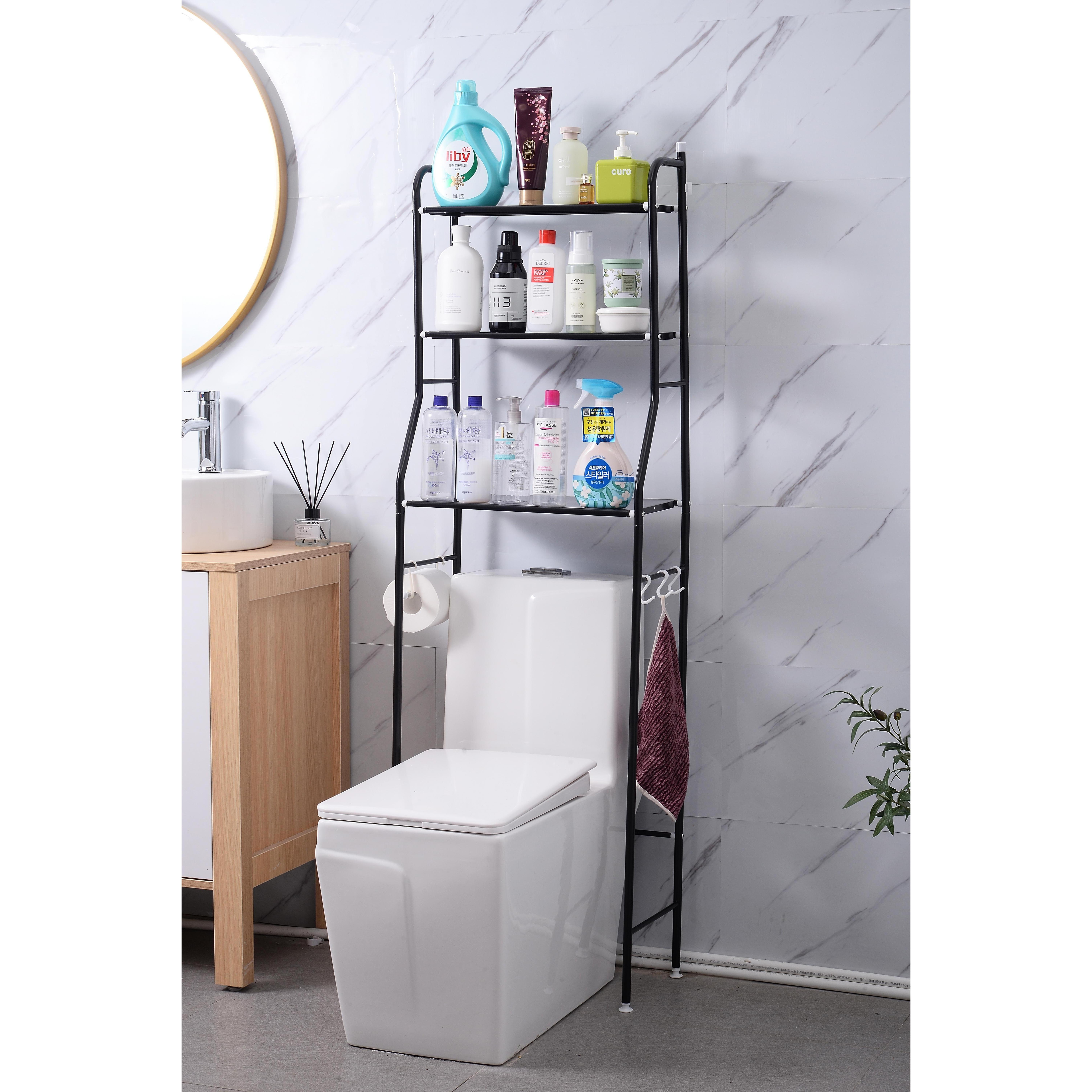 Bathroom Shelves Oem/Odm For Bathroom Kitchen Living Room Over The Toilet Environmental Protection Bathroom Shelves Wall Mounted