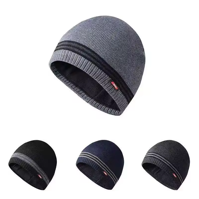 Cycling Bicycle Outdoor Warm Cap Polar Fleece Ear Flap Cover Cap Windproof Cold Lined Knitted Beanie Hat  For Winter Keep Warm