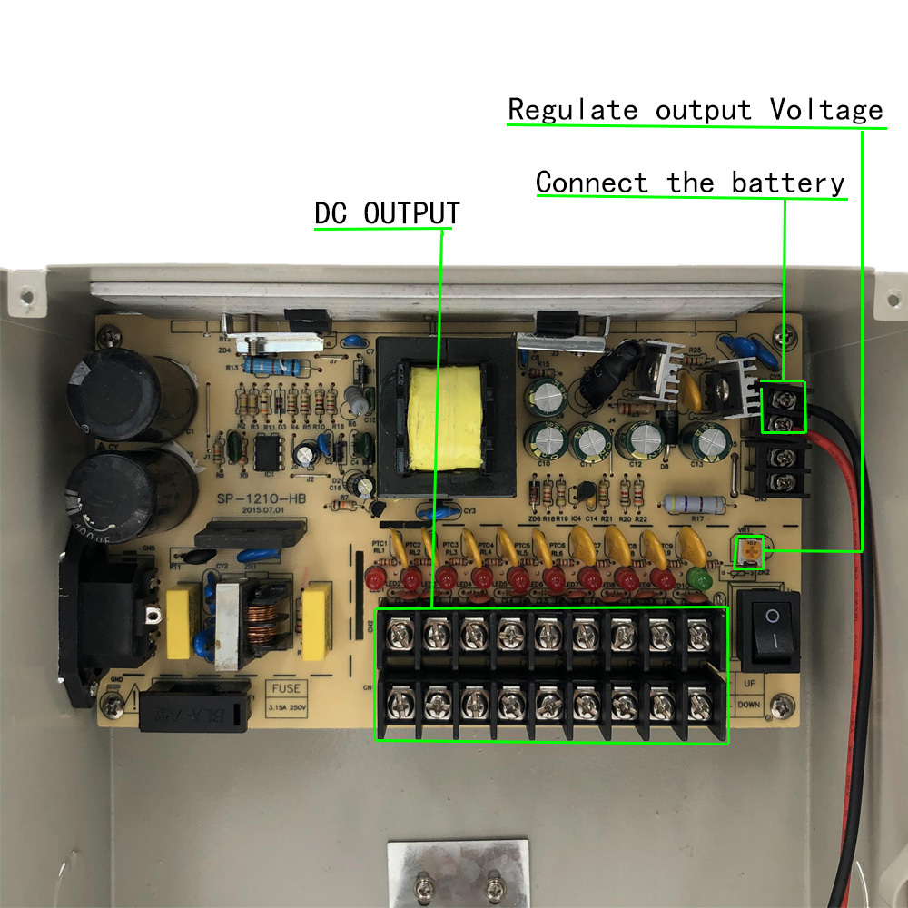 Top quality ups power supply 120w 9 channels switching power supply 12v10a uninterrupted power supply (ups) 12v