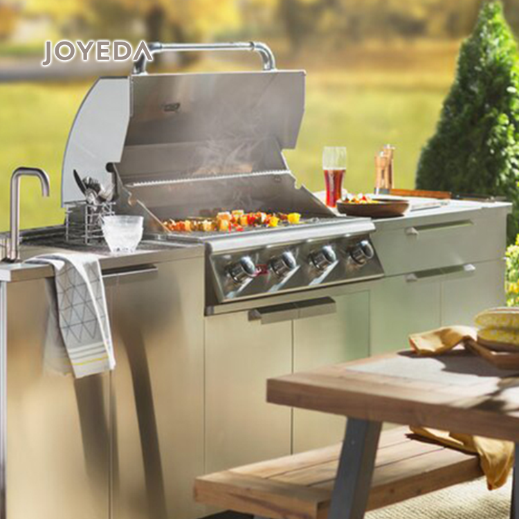 Stainless steel waterproof aluminium metal commercial outdoor kitchen cabinet outdoor kitchen set outdoor kitchen bbq island