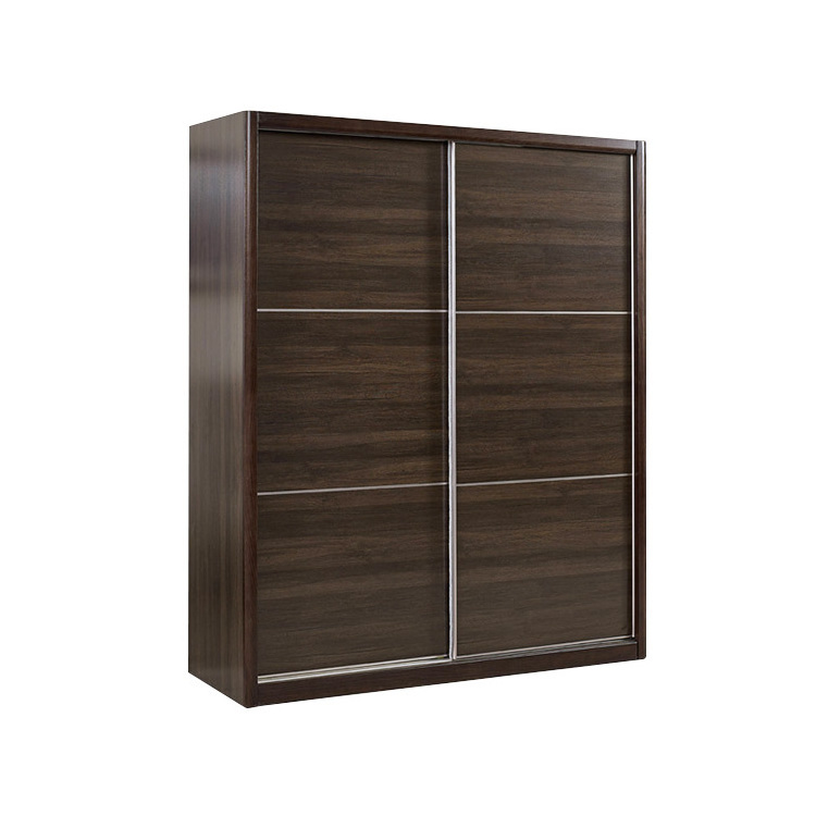 Nordic style high quality solid wood fiberboard sliding door wardrobes