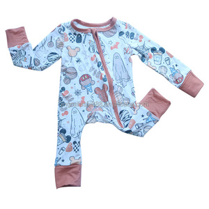 Fashion Bamboo Viscose Fabric Newborn Baby Sleeping Pajamas Romper Wear Bamboo Clothing for Kids