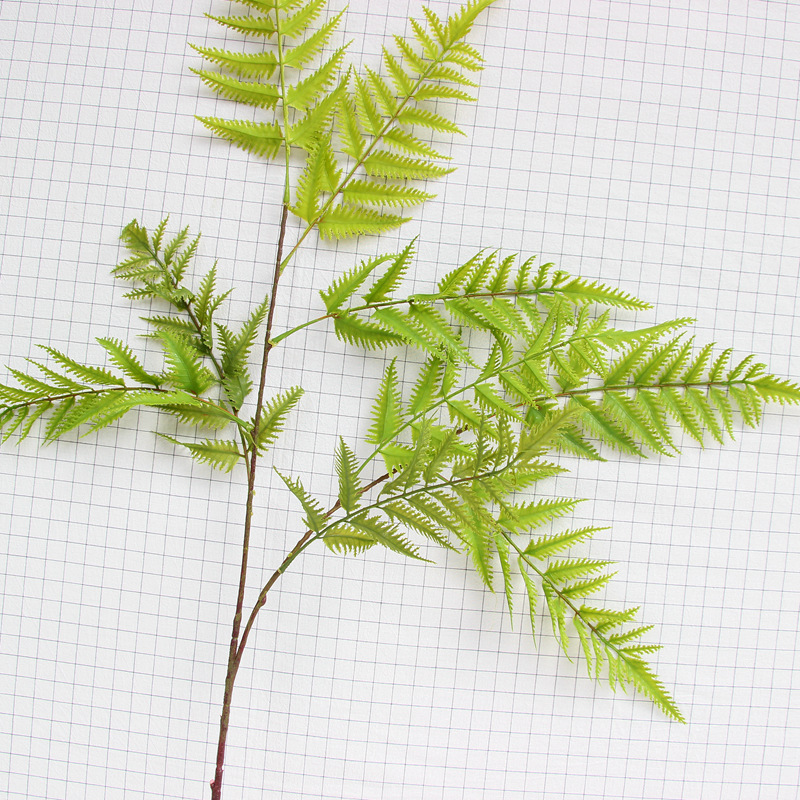 Artificial fabric leaves faux fern plant plastic Persian grass leaves family green decoration