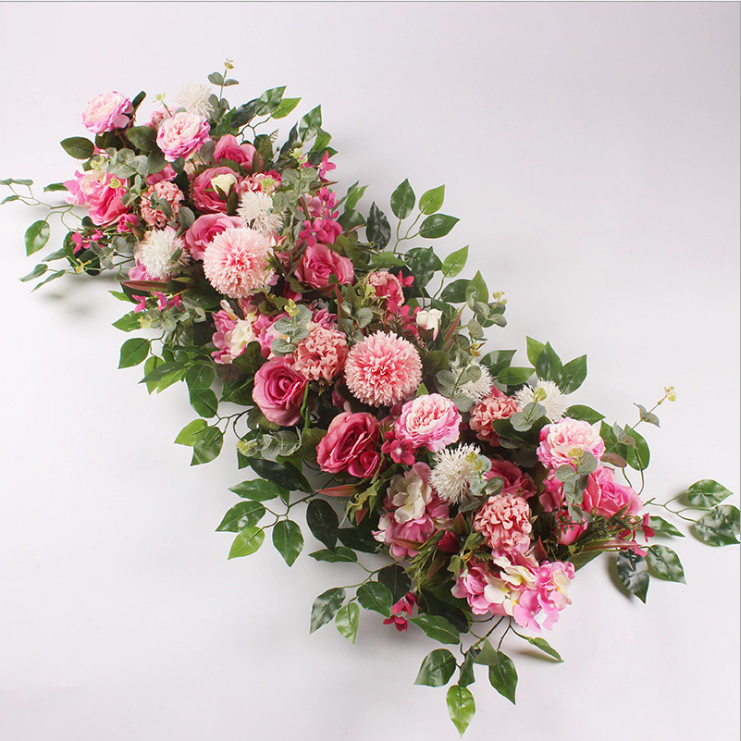 High quality artificial silk flower wall backdrop panels for wedding decoration