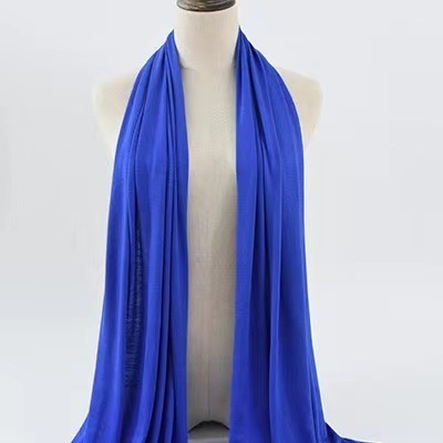 Wholesale 170*55cm High Quality Colour Muslim Soft Prayer Shawls Wrap Plain Hijabs Stretchy Premium Sunshade Scarf For Women Lad