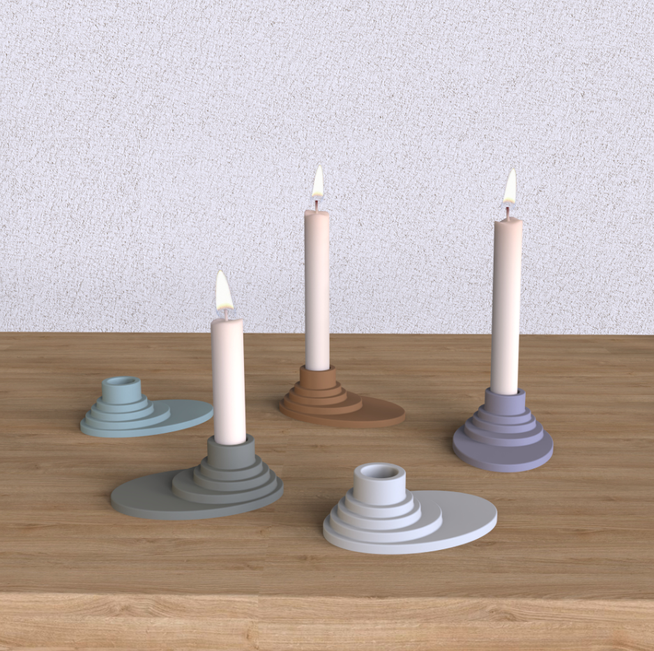 SZ908 European luxury Retro Candlestick silicone mold 3D Cement Candle Holder Silicone Mold