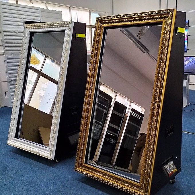 Touch screen 62 inch  magic mirror photo booth for sale