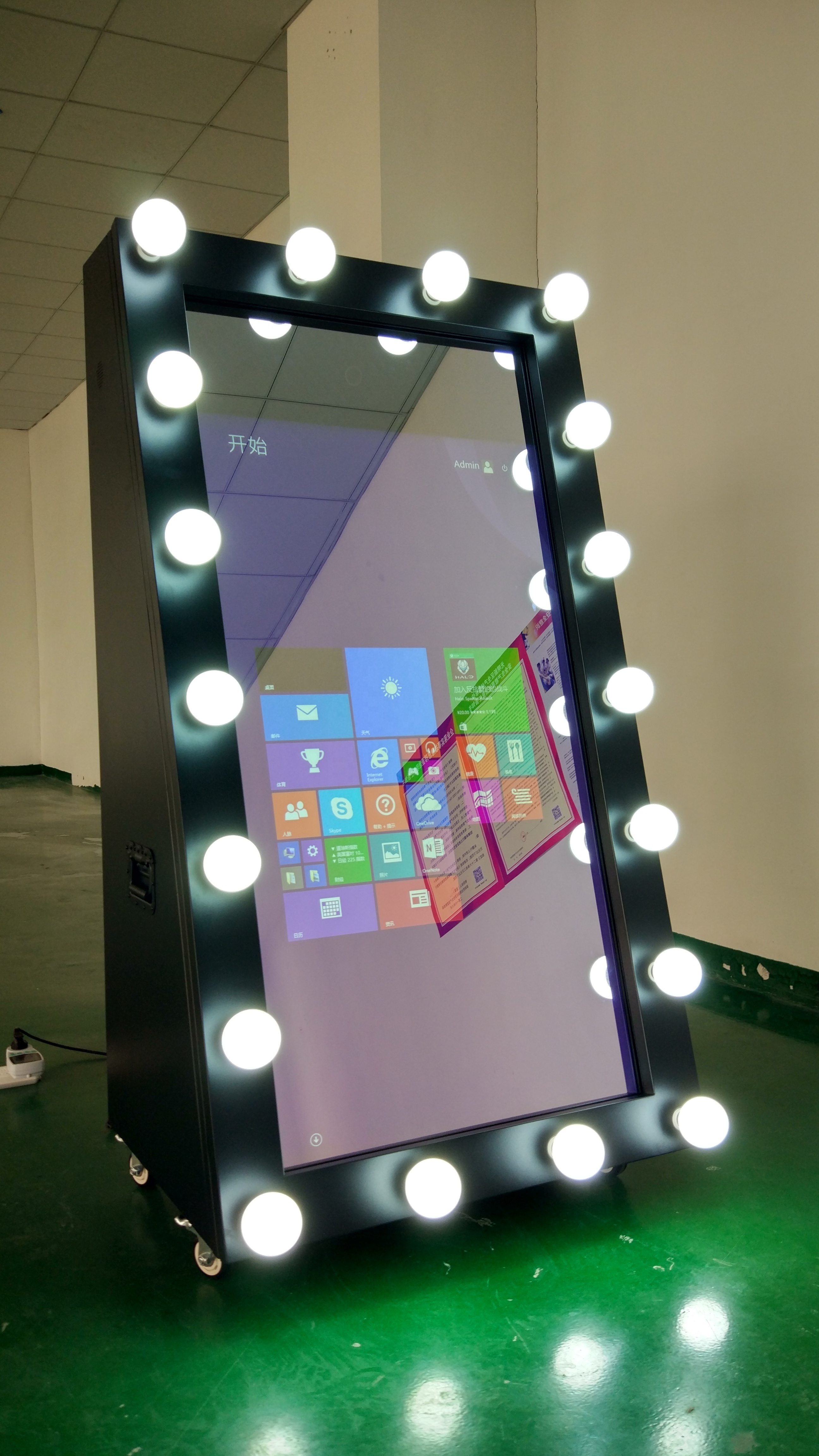 Touch screen 62 inch  magic mirror photo booth for sale