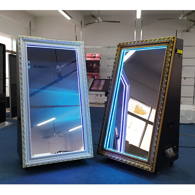 Touch screen 62 inch  magic mirror photo booth for sale