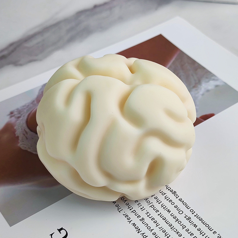 SZ642 Halloween horror brain candle soap silicone mold for candle making