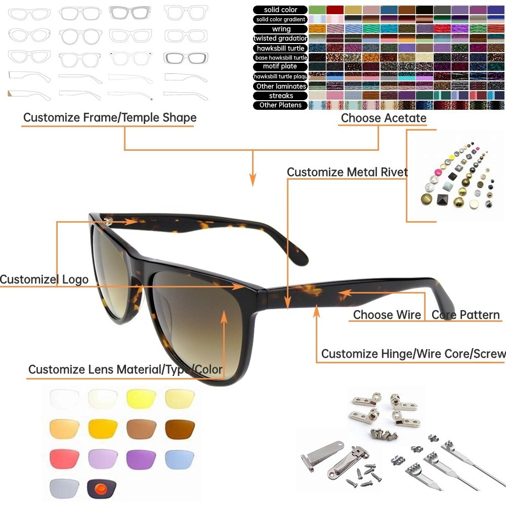 2024 Milan Optical Fair Hot Classic Italy Design Fashion Brand Men's Square Quality Acetate Frame Real Glass PC Lens Sunglasses