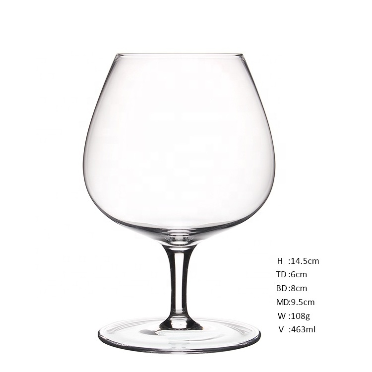 Factory direct provide handmade crystal lead-free cognac brandy snifter glass