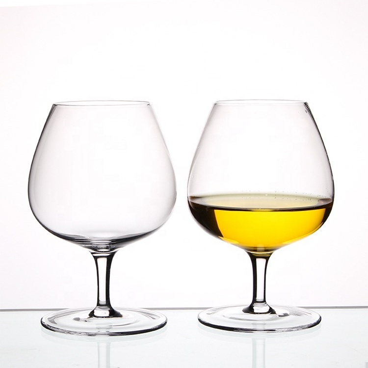 Factory direct provide handmade crystal lead-free cognac brandy snifter glass