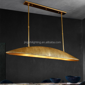 American Luxury Gold Restaurant kitchen island pendant lighting Utopia Large Linear Pendant with Frosted Acrylic in gold