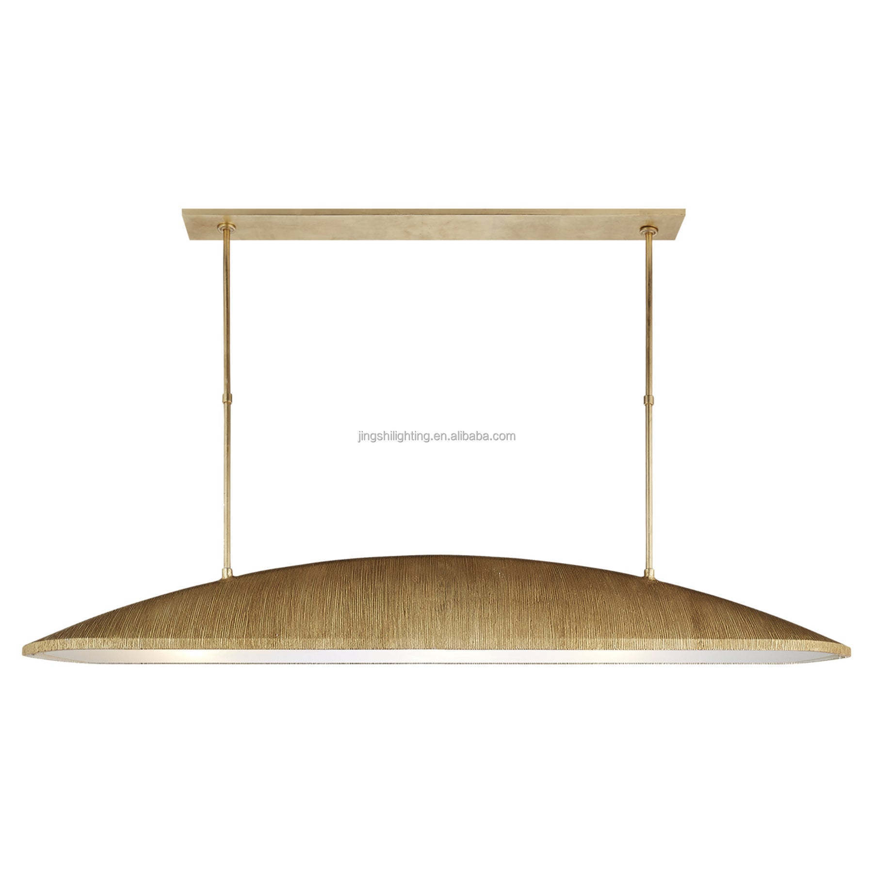 American Luxury Gold Restaurant kitchen island pendant lighting Utopia Large Linear Pendant with Frosted Acrylic in gold