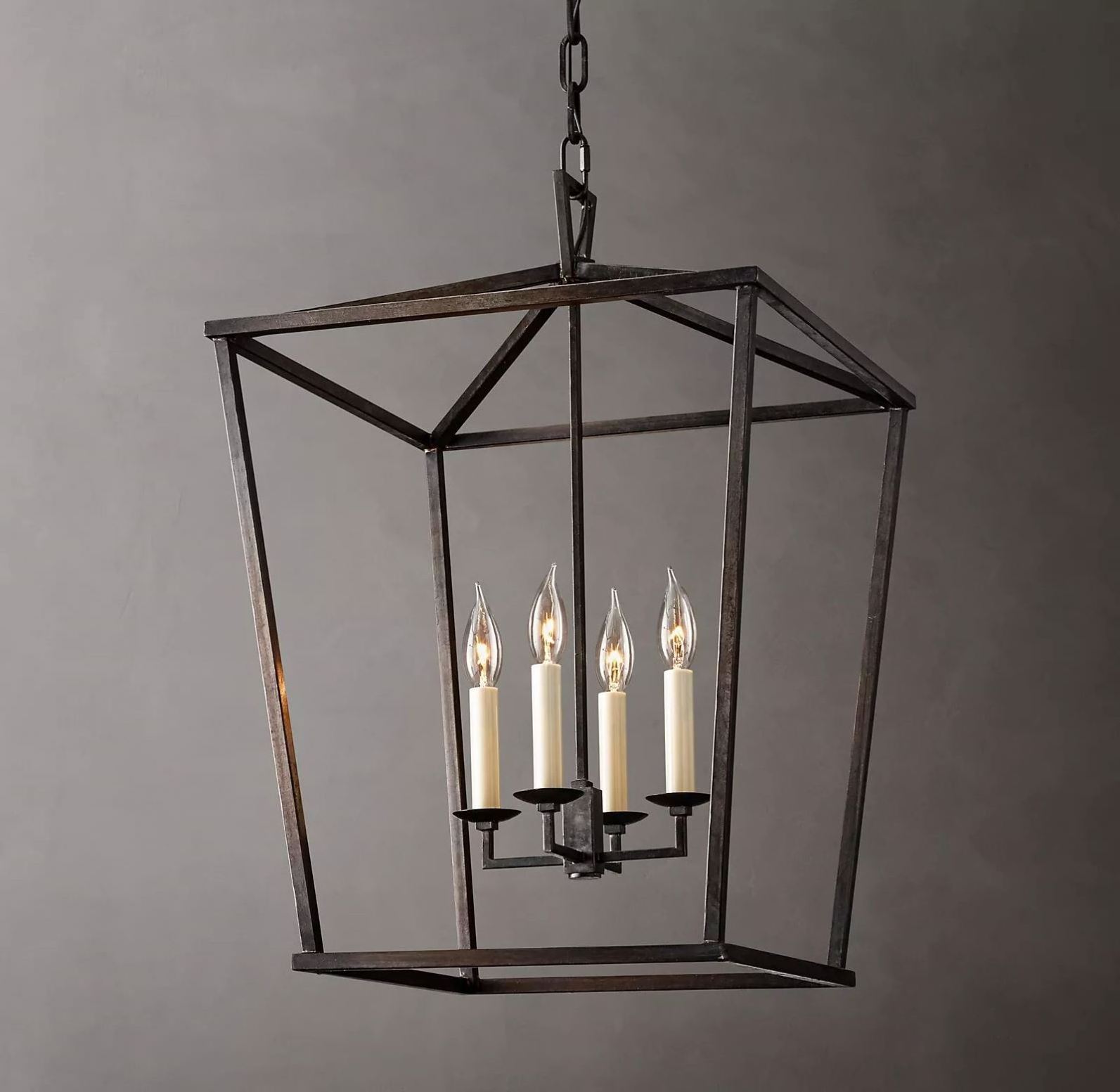 4 Lights Chandeliers Farmhouse Black Pendant Bird Cage Lighting Fixtures For Hallway Kitchen Island Dining Room Porch