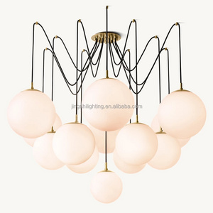 Bubbles Ball Chandelier Decorative Ceiling Pendant Light Frosted Glass Shade Hanging Light Fixture for Hall Bedroom Living Room