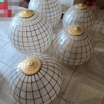 Custom Capiz Spherical Luxury Hanging Shell Chandelier for
