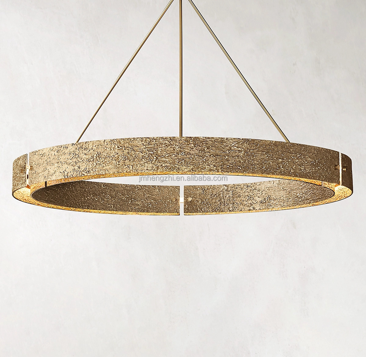 Modern large simple upscale luxury vintage solid brass ring chandeliers lighting for restaurant home living dining room