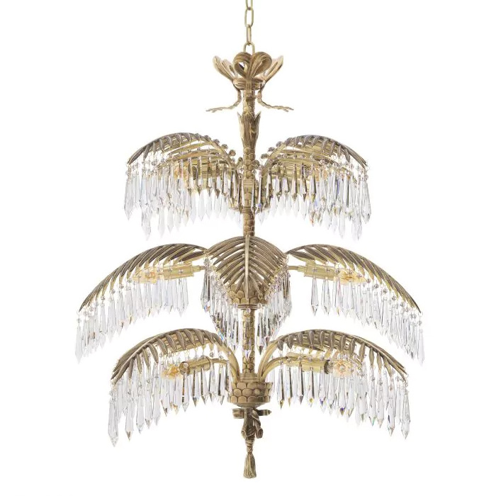 Designer customized coconut tree decorative chandelier ury luxshopping mall crystal lamp project lamps