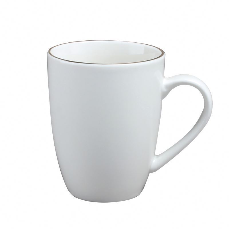 Free Sample 12oz Ceramic White Mugs For Decal Printing Eco Coffee Mug