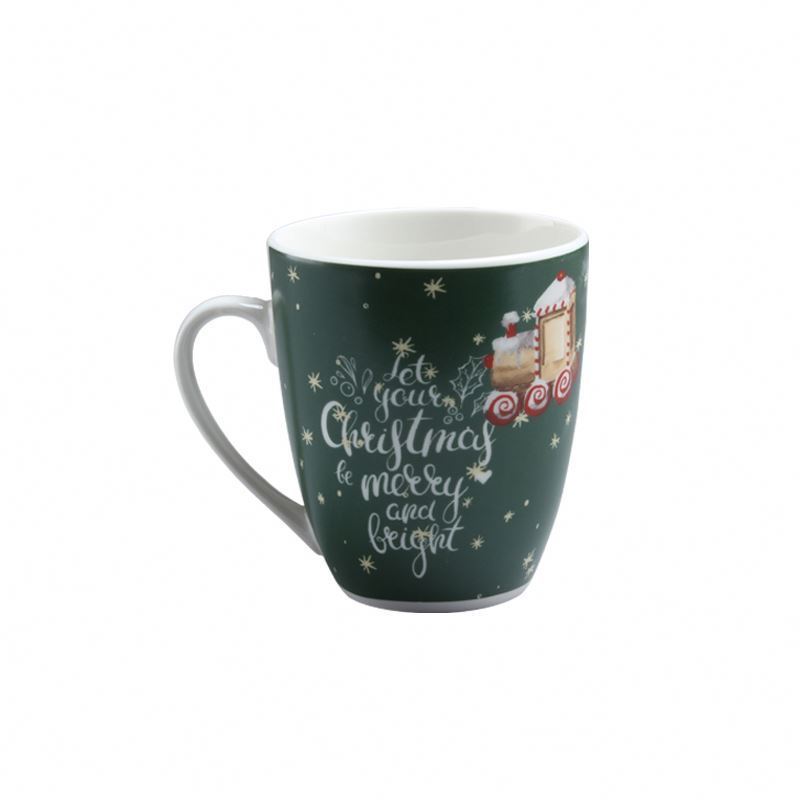 Free Sample 12oz Ceramic White Mugs For Decal Printing Eco Coffee Mug