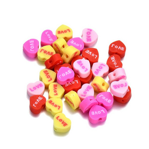 love letter soft ceramic beads DIY accessories loose children's jewelry