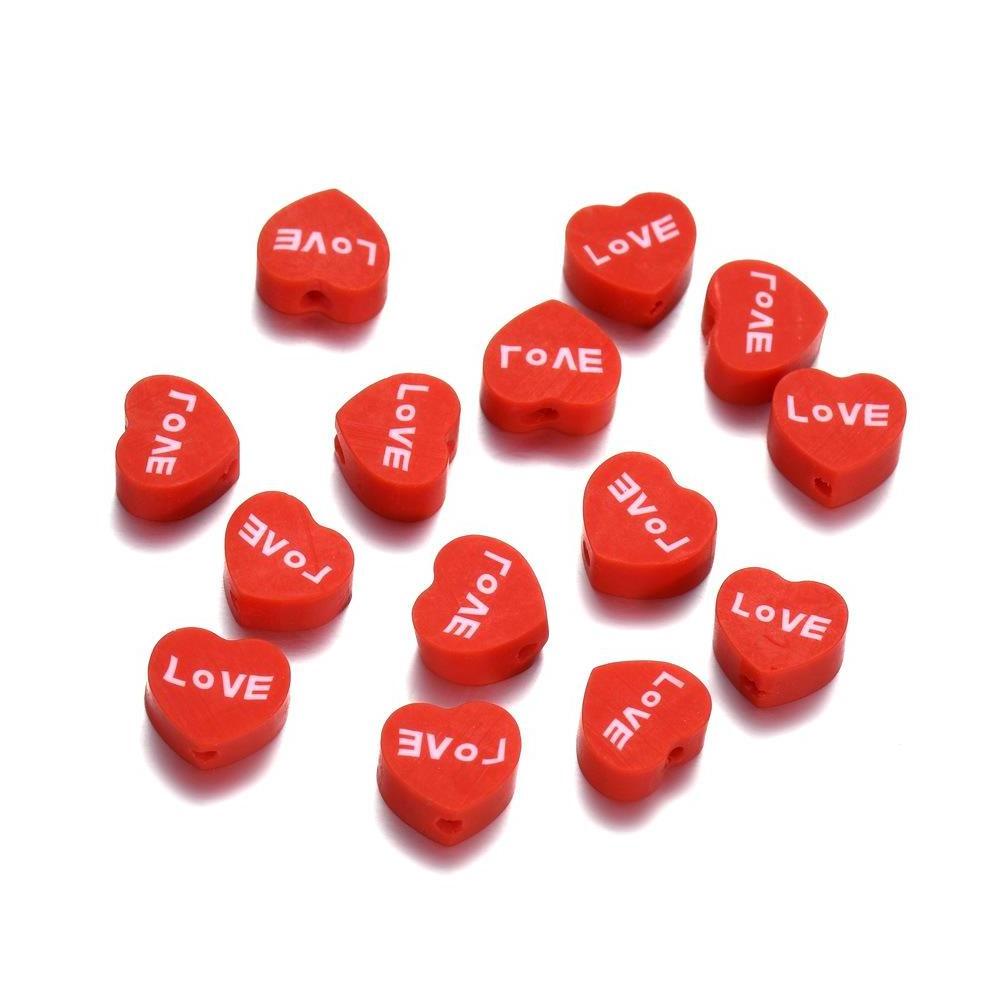 love letter soft ceramic beads DIY accessories loose children's jewelry