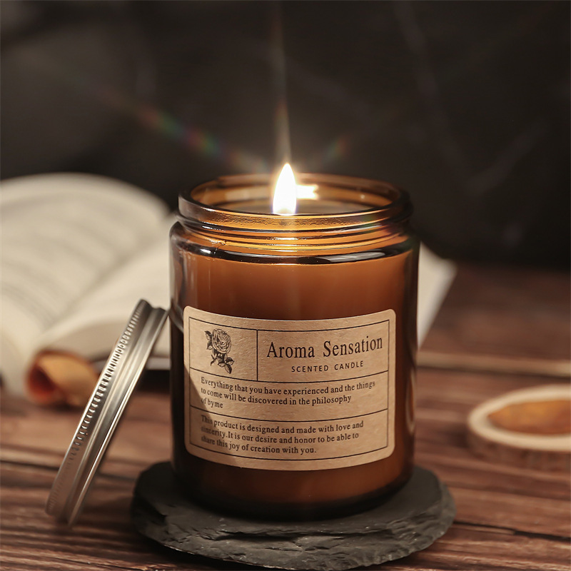 Candles for Home Scented Aromatherapy Candle Gift Set for Women Soy Wax Long Lasting Amber Jar Candles