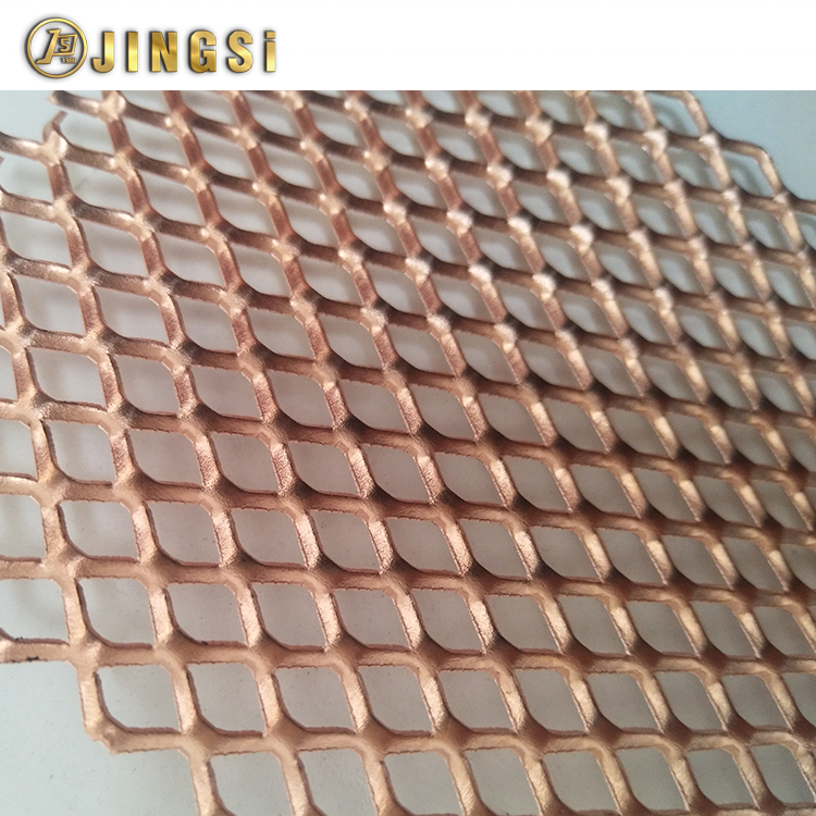 Diamond Shape Small Hole  Decorative Copper Expanded Metal Mesh