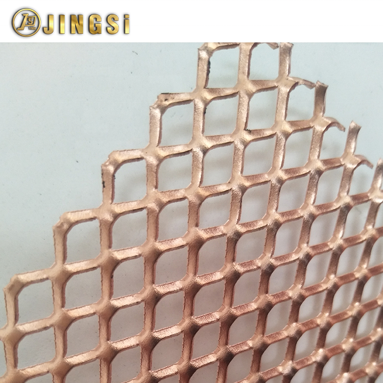 Diamond Shape Small Hole  Decorative Copper Expanded Metal Mesh