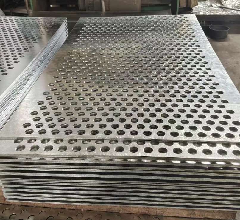 Sheet Metal For Speaker Iron Plate Punched  Hot Dipped Galvanized Silver  Perforated  Spring  Wire  Stainless Steel Metal Mesh