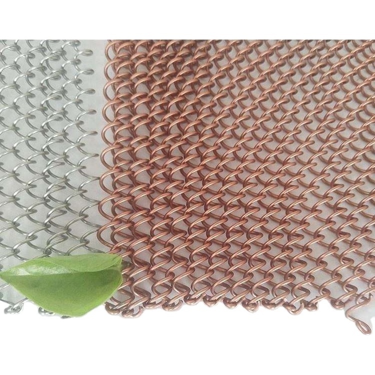 Light Weaving Metal Mesh Chain Curtain Flexible Fabric With Smaller Holes Laser Cutting For Aluminum Metal Sheet mesh