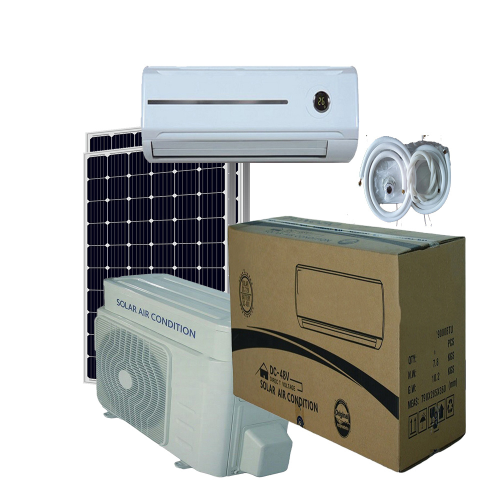 9000BTU Split Tpye Wall Mounted Solar Air Conditioner Hybrid With Solar Panel Energy And Solar Power System