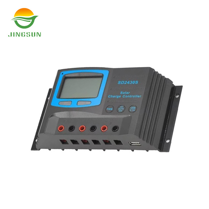 Jingsun high quality 30 amp 12v mppt solar charge controller cheap pmw solar charge controller with over voltage protect