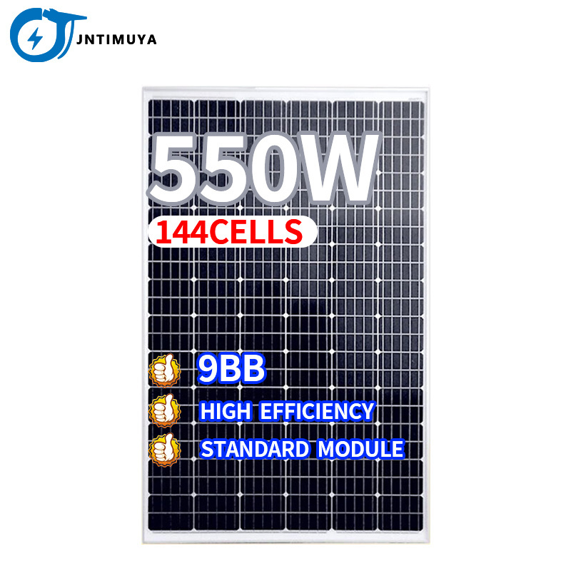 JNTIMUYA 450w 460W 480W 500W Panel Solar With Black Frame Black Back Sheet High Efficiency Solar Panels OEM orders