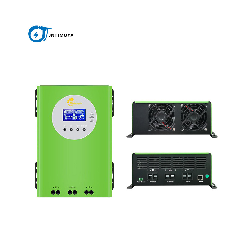 JNTIMUYA 100 Amp MPPT 12V/24V/48V DC auto 36Vset Solar Charge Controller with auto cooling fan Adjustable LCD Display