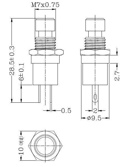 10mm Waterproof Mini Momentary Switch Push Start Button Switches