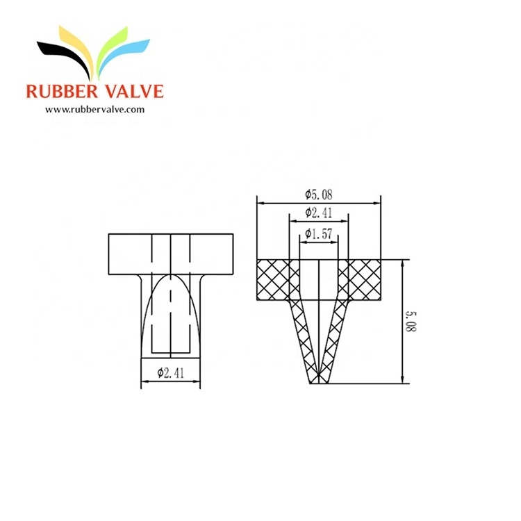 Small non return silicone rubber duckbill check valve