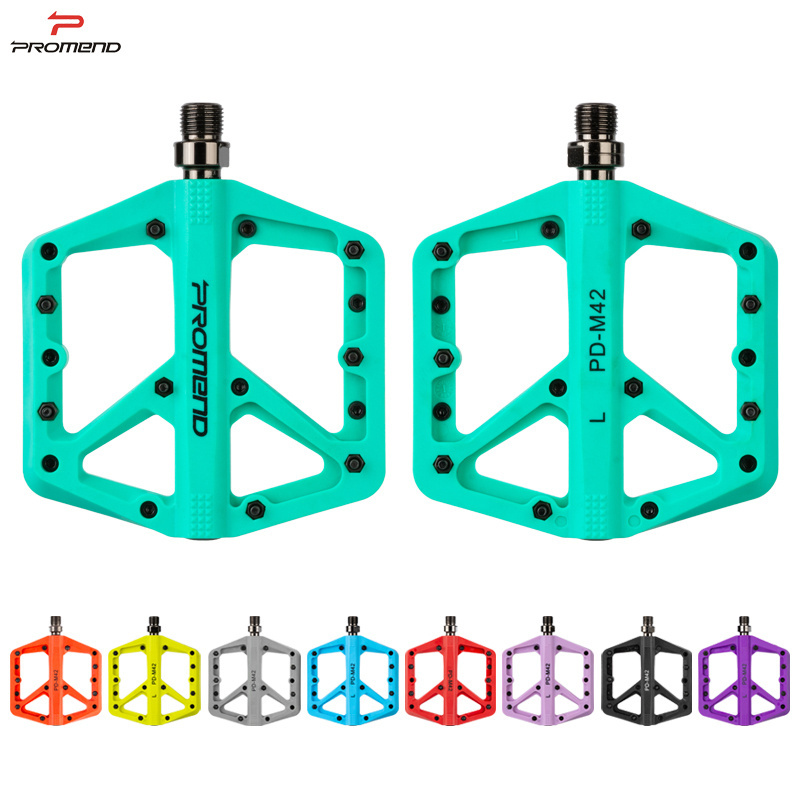 Hotsale   Bike Pedals Nylon 10 Colors Sealed Bearing Pedales Mtb  120 Width Big Platform Bicycle  Pedal Mtb Bicycle Parts