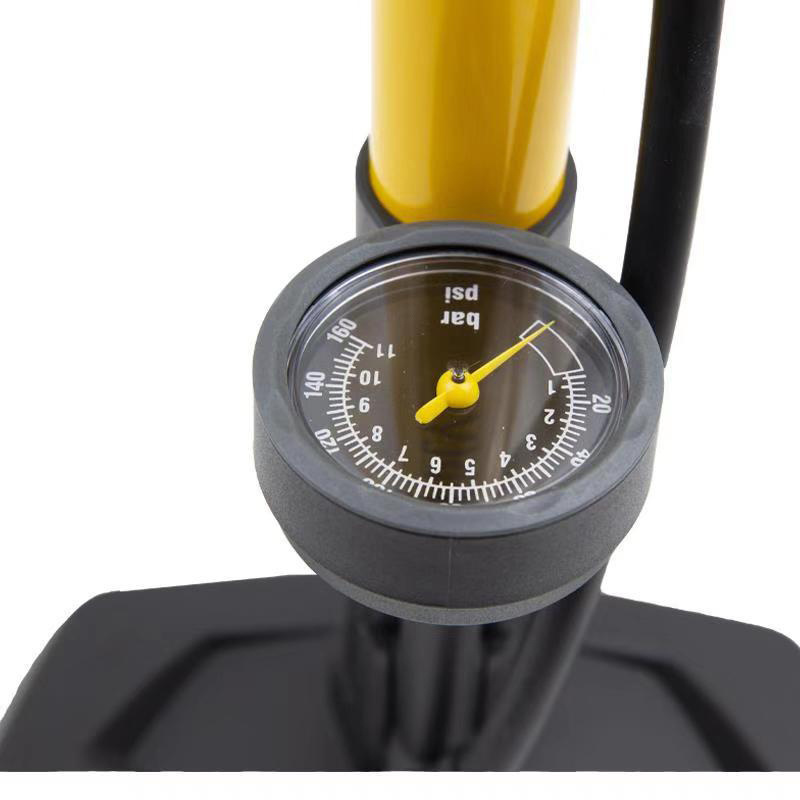 GIYO BICYCLE FLOOR PUMP WITH PRESSURE GAUGE HIGH PRESSURE BICYCLE TYRE PUMP CLEVER VALVE WITH AIR-BLEEDER BUTTON OEM PUMP