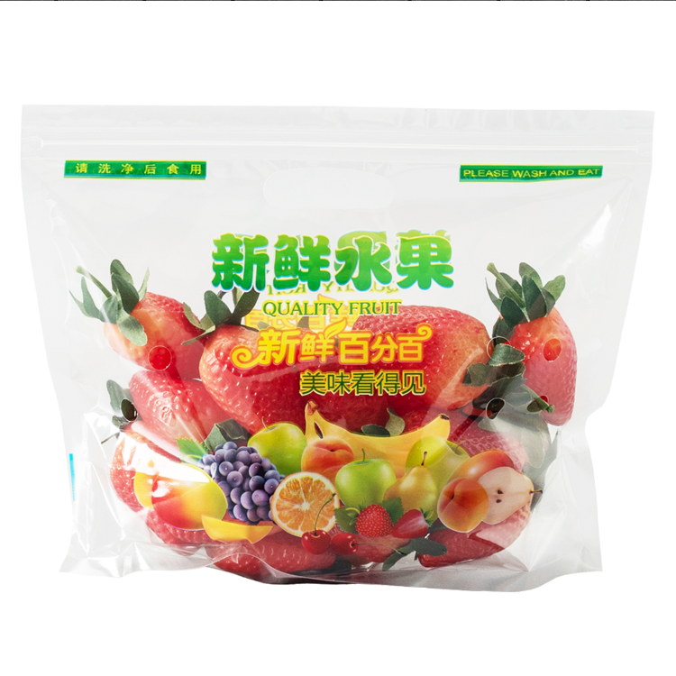 Custom Micro Perforated Clear Fruit Plastic Packaging Bag Grapes Packaging Bag