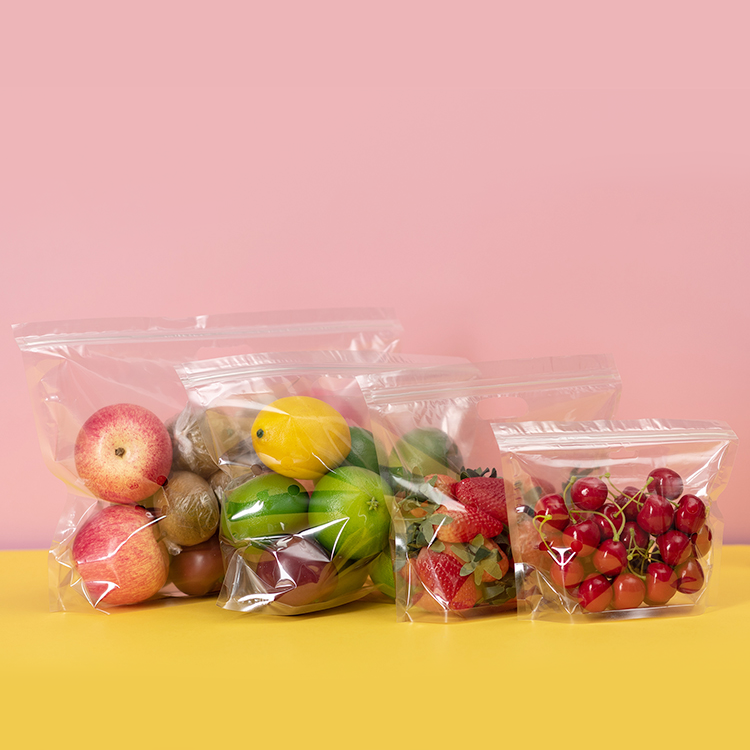 Custom Micro Perforated Clear Fruit Plastic Packaging Bag Grapes Packaging Bag