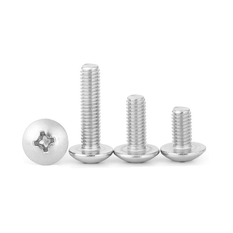 GB819 Round Cross Recessed Machine 304 Stainless Steel Large Pan Head Screws M3M4M5M6M8M10