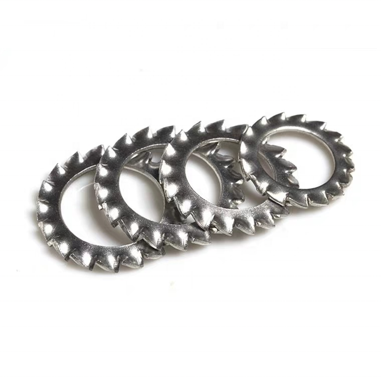 Wholesale  Zinc Plated Iron M3 M4 M5 M6 M8 M10 M12-M24 Internal Outer Serrated Teeth Lock Washers