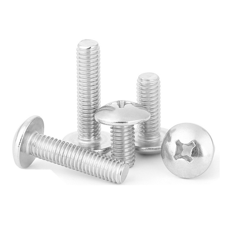 GB819 Round Cross Recessed Machine 304 Stainless Steel Large Pan Head Screws M3M4M5M6M8M10